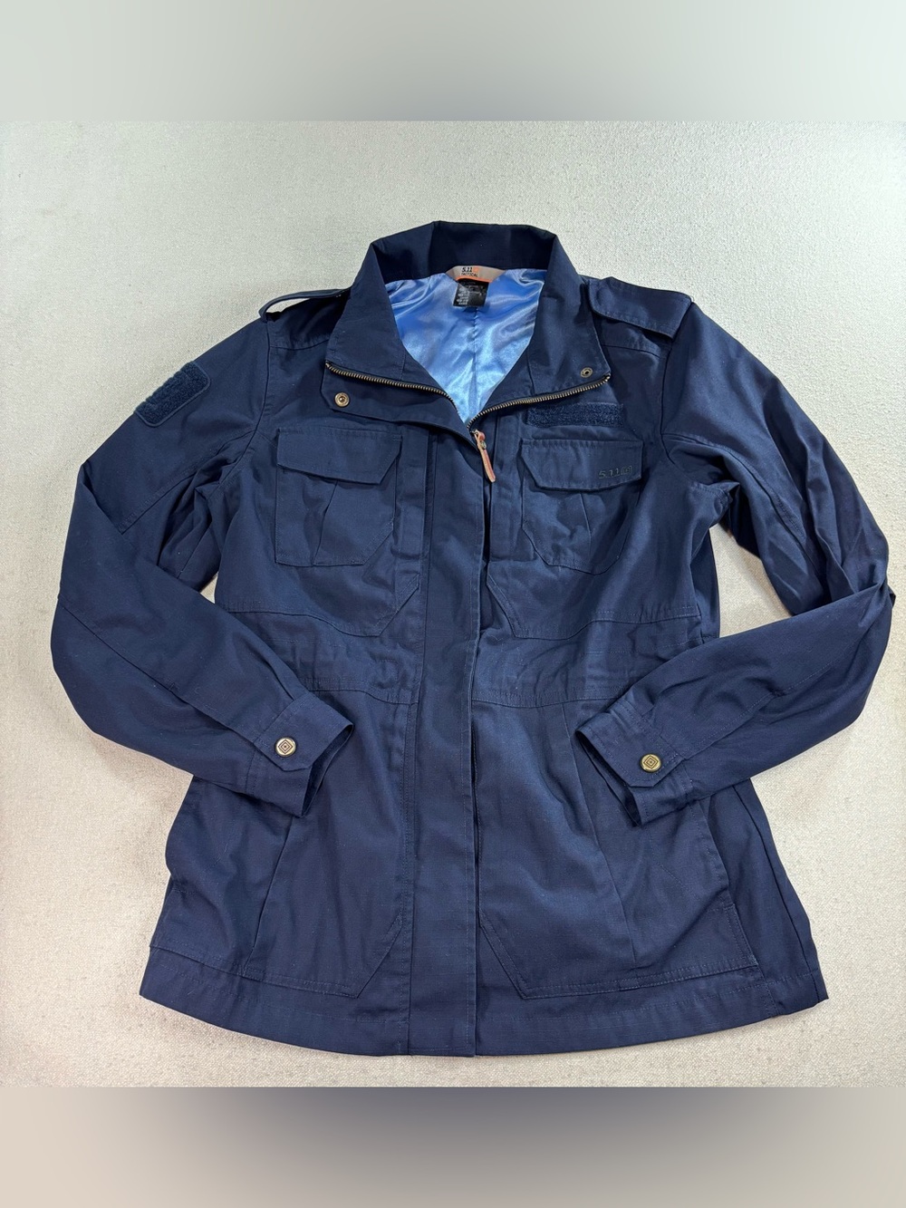 5.11 Tactical Women’s Navy Utility Field Jacket Medium Full Zip Lightweight Coat - Picture 2 of 9